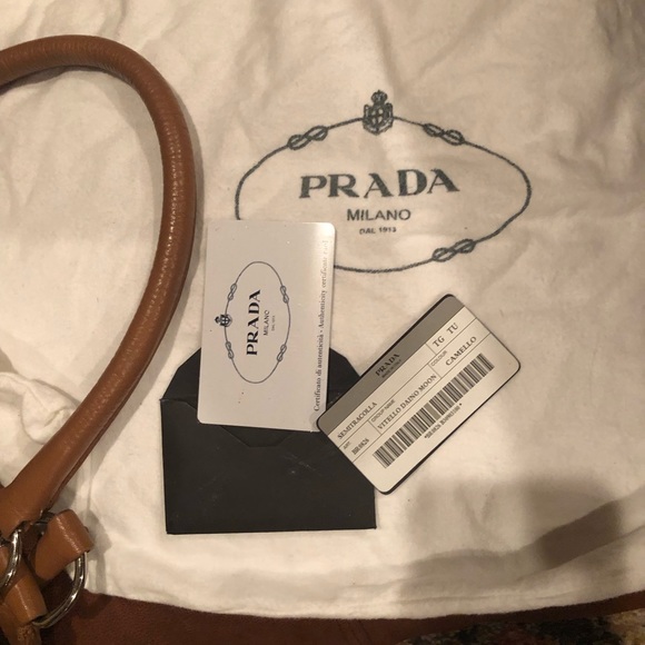 Prada moon purse BR0826 Vitelli Daino Moon camellio one owner- purse- - Picture 4 of 10